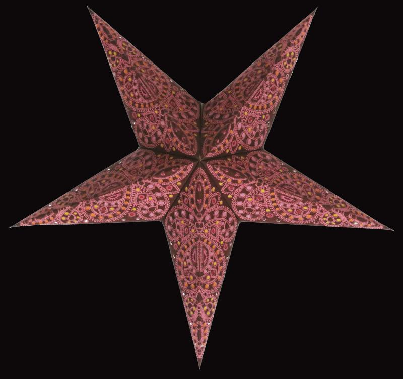 Baby Dunhill Red - Foldable glowing Paperstar with 5 points, 40 cm
